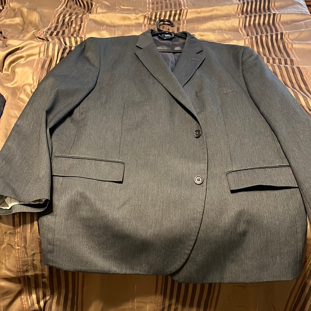 Black and grey pinstripe blazer 50R